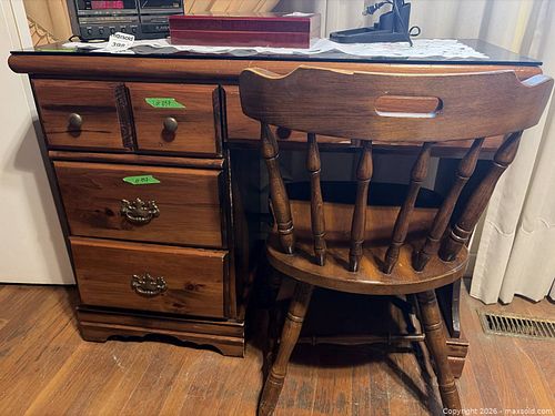 Wood Desk With Chair  (1 of 16)