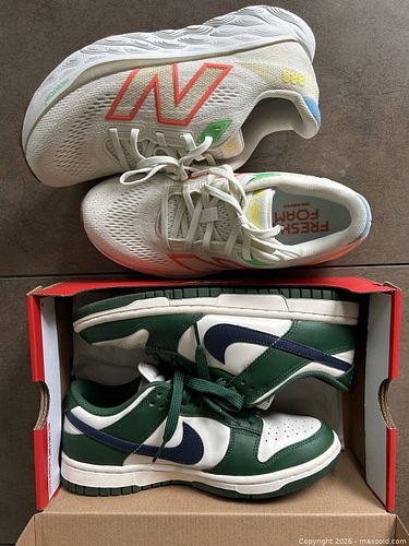 lot of 2 Sneakers, Nike Dunk Low Size 7 and New Balance Fresh Foam Size 7 (1 of 3)