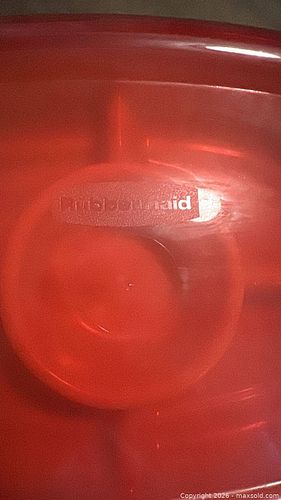 Rubbermaid Divided Serving Tray Chip-and-Dip Platter, Red/White (1 of 5)