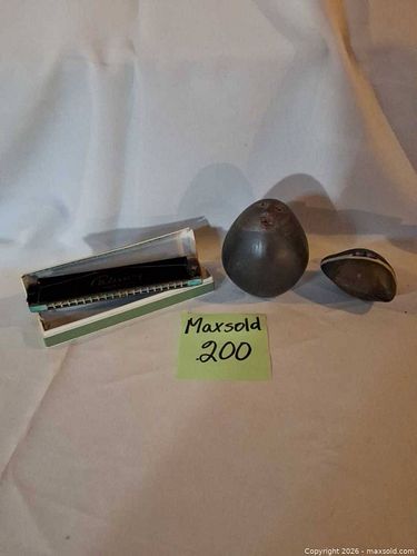 Blessing Harmonica with Original Box & Handmade Carved Wood Shakers  (1 of 7)