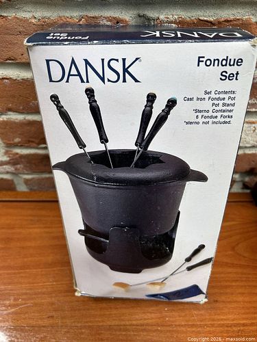 Dansk Cast Iron Fondue Set - Unused (1 of 5)