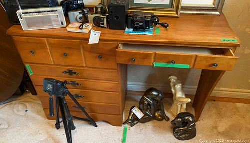 Wood Desk/Dresser Combo (1 of 11)