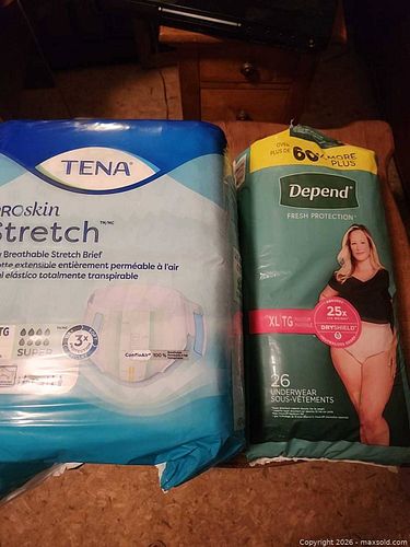 TENA & Depend Adult XL Incontinence Briefs / Pull-Ups (1 of 4)