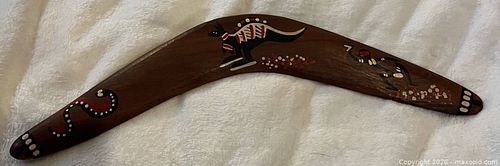 Hand Painted Wooden Boomerang  (1 of 6)