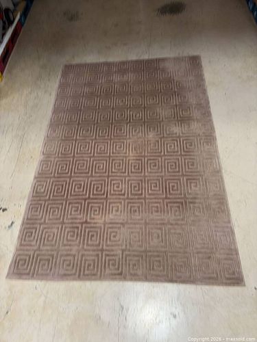 Beige Geometric 6’ x 9’ Area Rug, Synthetic (1 of 4)