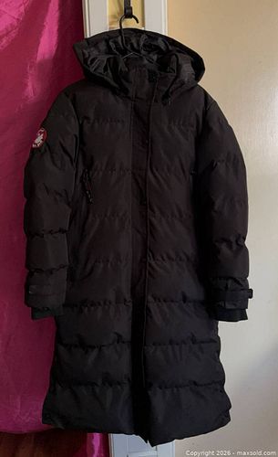Canada Weather Gear Black Down Knee-Length Coat, size Large (1 of 9)