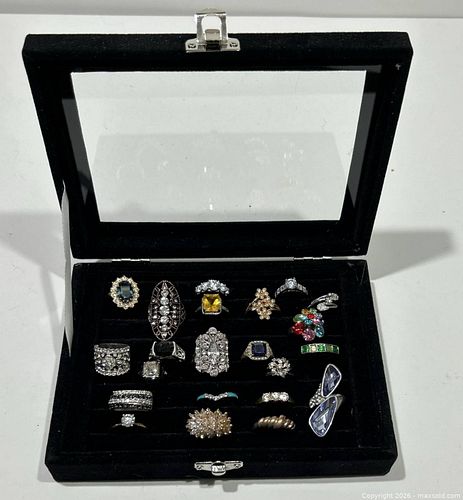 Collection of 22 Costume Jewellery Rings including 925 Silver (1 of 20)