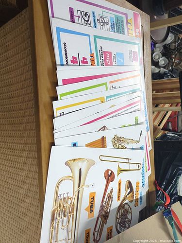 Set of 6-10 Laminated Music Theory & Instruments Posters (1 of 6)