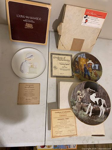 Lot of 4 Decorative Collectible Porcelain Plates (1 of 8)