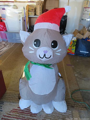 2 lot of 3 1/2 ft. air blown Cat and Penguin  (1 of 9)
