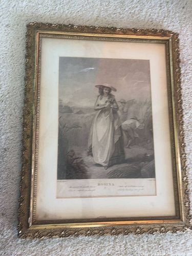 19th Century Engraving "Rosina" in Ornate Gilt Frame (1 of 4)