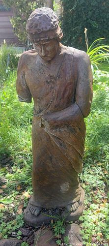Cast Concrete Classical Draped Garden Statue, 24–36 in (1 of 6)