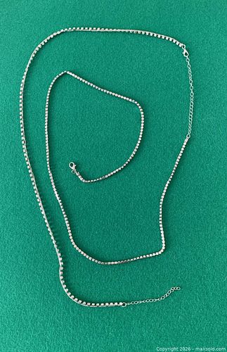 Sparkling Tennis Chain Necklace Bijou (1 of 7)
