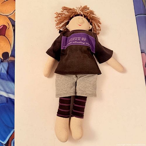 Cloth Rag Doll Age 50 Vintage with Yarn Hair (1 of 5)