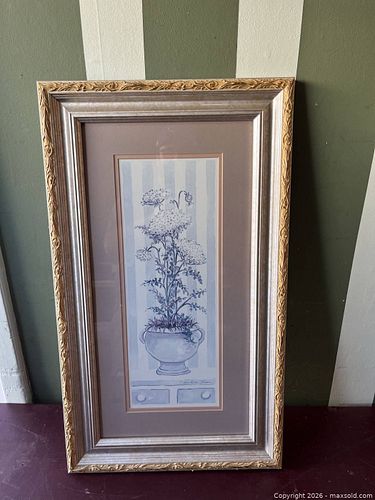 Floral Botanical Framed Wall Art, 12 x 24 in, Vertical (1 of 4)