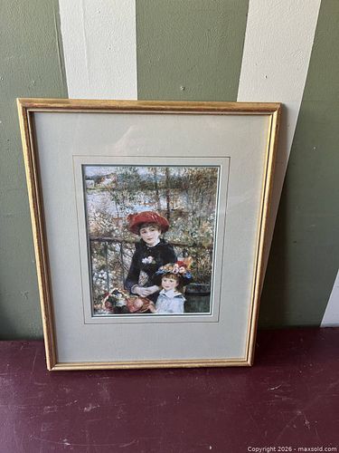 Framed Portrait Print of Woman and Child, 15.5 x 19 in (1 of 3)