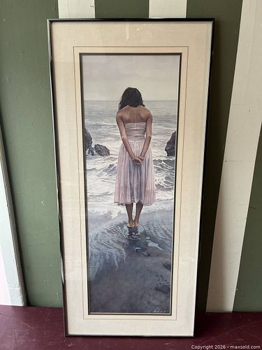 Steve Hanks Framed Print — Woman at Beach, 18 x 40 in (1 of 4)