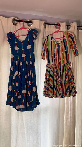 Lottie & (guess) 2-Piece Girls' Dress Set Size 5/6 Blue Rainbow (1 of 7)