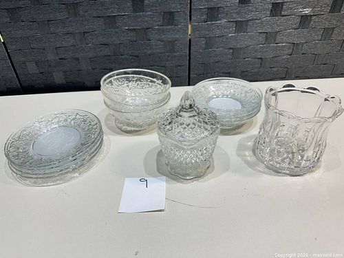 Pressed Clear Glass/Crystal Lot (1 of 12)