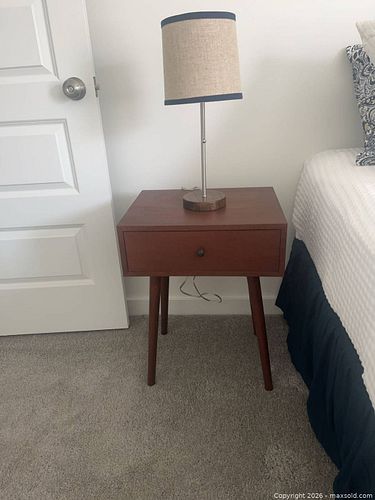 Two nightstands and one dresser with lamps  (1 of 5)