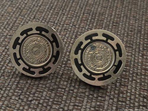 Fun vintage sterling silver cufflinks  (1 of 3)