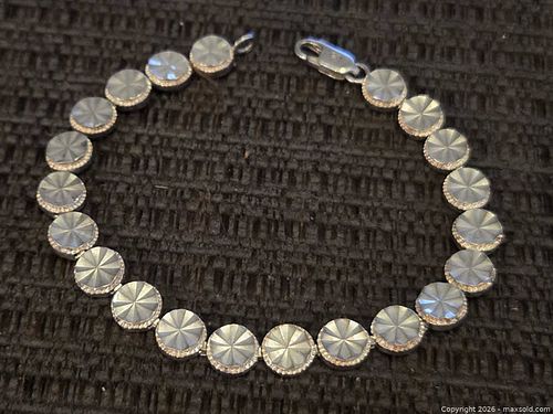 Pretty sterling tennis bracelet  (1 of 4)