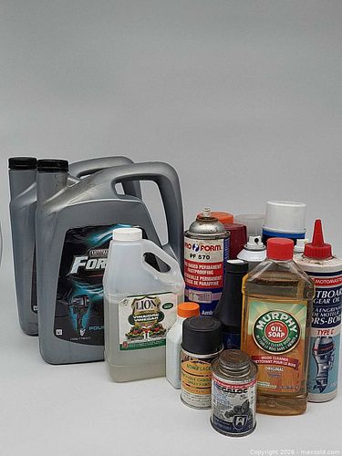 Lot of 10–15 Automotive & Marine Fluids, Aerosols, Cleaners (1 of 4)