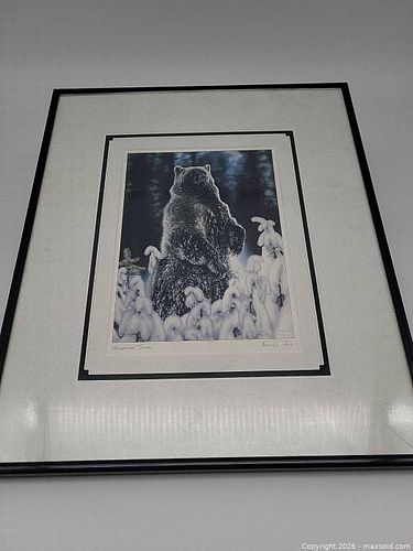Randy Fehr "Unexpected Snow" Framed Bear Print (1 of 5)