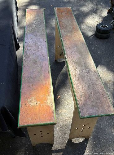 Vintage Rustic Wooden Benches C  (1 of 18)
