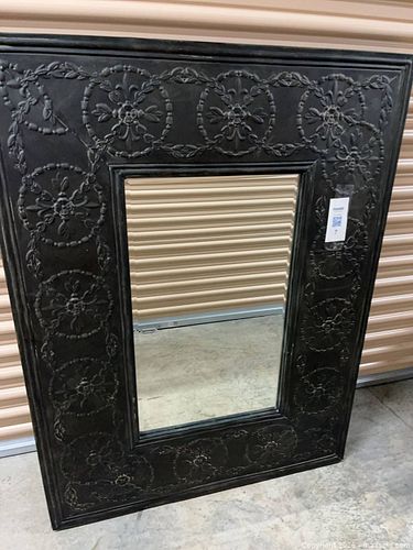 Vintage heavy, metal framed mirror (1 of 5)