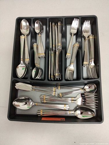 Stainless Steel Two-Tone Flatware Set, Service for 8 (1 of 4)