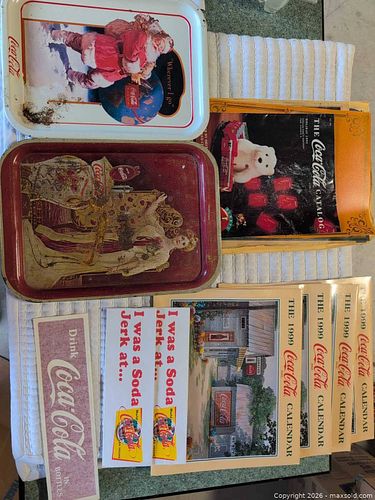 Coca‑Cola Collectible Trays, 1999 Calendars & Stickers (Lot) (1 of 7)