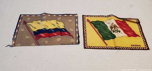 VINTAGE TOBACCIANNA FELT FLAGS OF THE WORLD  (1 of 3)