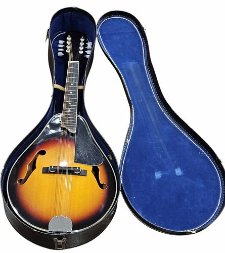 Vintage Vibra A-Style Sunburst Mandolin with Hard Case (1 of 8)
