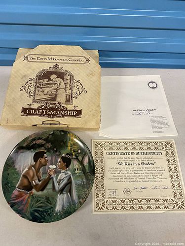 Edwin M. Knowles China "We Kiss in a Shadow" Collectible Plate (1 of 10)