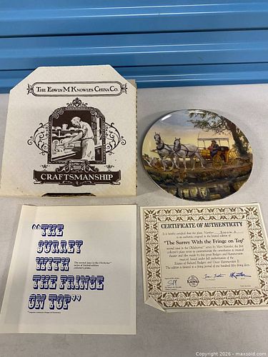 Edwin M. Knowles Collectible Plate - 'Surrey With the Fringe on Top' (1 of 10)