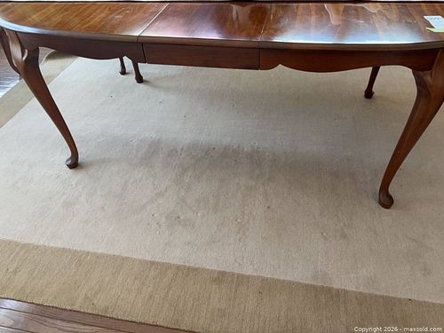 Oval Wood Veneer Dining Table with Removable Leaves D (1 of 15)