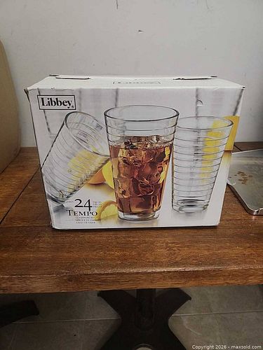 Libbey Tempo Ribbed Clear Glass Tumblers - 24 Pieces (1 of 3)