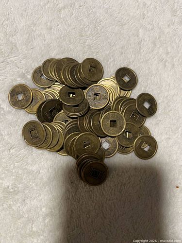 Replica Chinese Feng Shui Cash Coins, Brass-Plated, 26–50 pcs (1 of 5)
