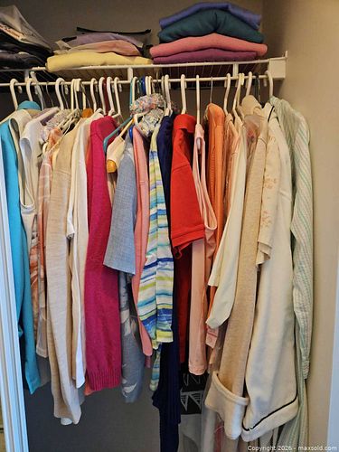 Women's Clothing Lot: Tops, Sweaters, Pants, Shorts, Dresses and Skirts - Mixed Sizes - Mostly XL (1 of 5)