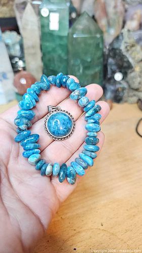 Apatite Bracelet and  Pendant natural Gemstone  (1 of 11)