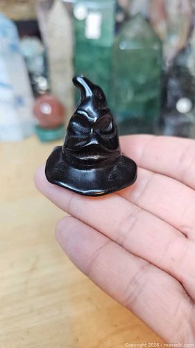 Obsidian  Harry Potter Halloween Figurine, Small Palm-Sized natural Gemstone  (1 of 6)