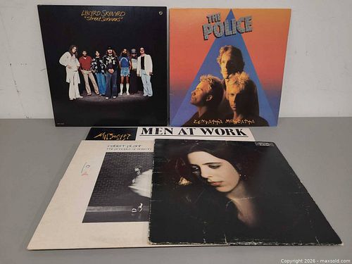 Lot of 6 12" LPs: Lynyrd Skynyrd, The Police, Midnight Oil (1 of 4)