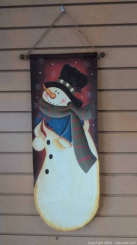 Christmas/Winter Wood & Fabric Wall Hanging - Medium (1 of 6)