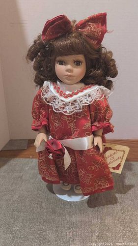 Collector's Choice Porcelain Doll, Red, 12–16 in (1 of 8)