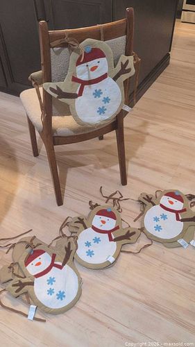 Winter/Christmas Chair Back Covers, Set of 4 (1 of 7)