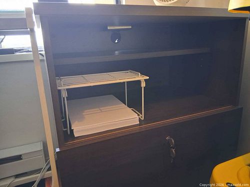 Multi-use wood filing cabinet (1 of 6)