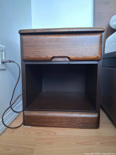 Solid wood bedsite stand (1 of 4)