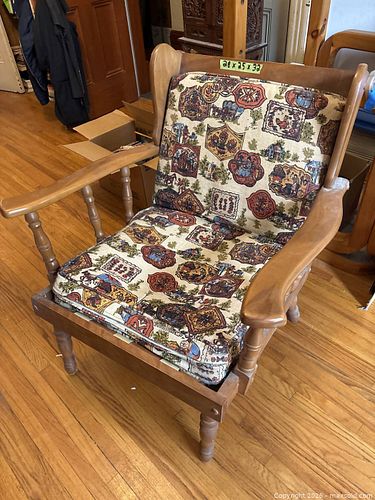Wood Armchair with Cushion (1 of 10)