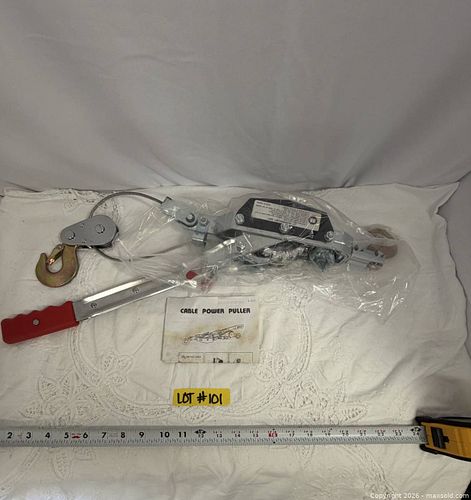 Hand Cable Puller Come-Along, Steel Body with Red Handle (1 of 6)